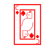 Colored Playing Card Knight Of Spades