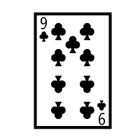 Playing Card Nine Of Clubs