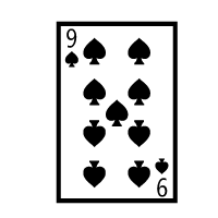 Playing Card Nine Of Spades
