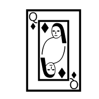 Playing Card Queen Of Diamonds