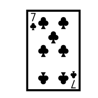 Playing Card Seven Of Clubs