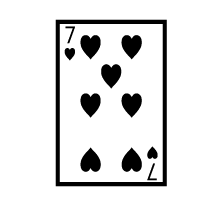 Playing Card Seven Of Hearts