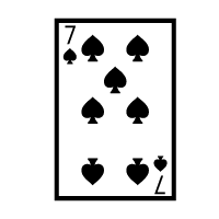 Playing Card Seven Of Spades