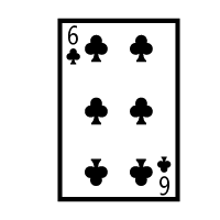 Playing Card Six Of Clubs