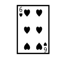 Playing Card Six Of Hearts