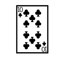 Playing Card Ten Of Clubs