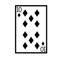 Playing Card Ten Of Diamonds