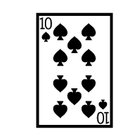 Playing Card Ten Of Spades