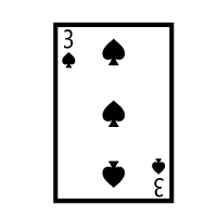 Playing Card Three Of Spades