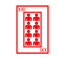 Colored Playing Card Trump 21 (Collective)