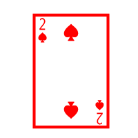 Colored Playing Card Two Of Spades