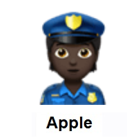 Police Officer: Dark Skin Tone on Apple iOS