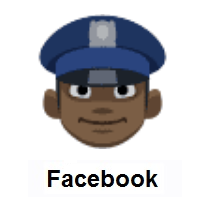 Police Officer: Dark Skin Tone on Facebook