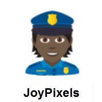 Police Officer: Dark Skin Tone on JoyPixels