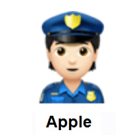 Police Officer: Light Skin Tone on Apple iOS