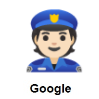 Police Officer: Light Skin Tone on Google Android