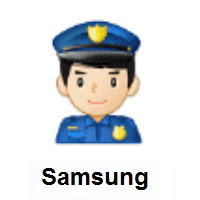 Police Officer: Light Skin Tone on Samsung