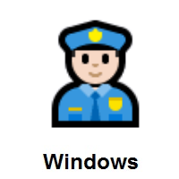 Police Officer: Light Skin Tone on Microsoft Windows