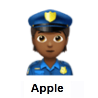 Police Officer: Medium-Dark Skin Tone on Apple iOS
