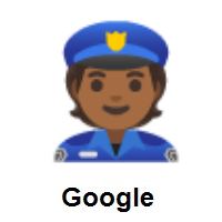 Police Officer: Medium-Dark Skin Tone on Google Android