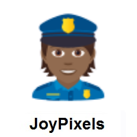 Police Officer: Medium-Dark Skin Tone on JoyPixels