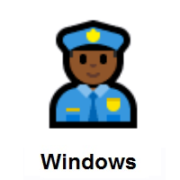 Police Officer: Medium-Dark Skin Tone on Microsoft Windows