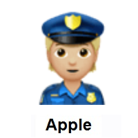 Police Officer: Medium-Light Skin Tone on Apple iOS