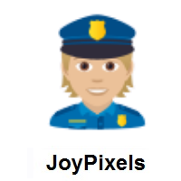 Police Officer: Medium-Light Skin Tone on JoyPixels