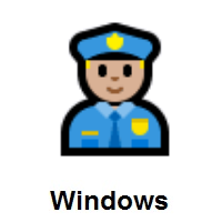 Police Officer: Medium-Light Skin Tone on Microsoft Windows