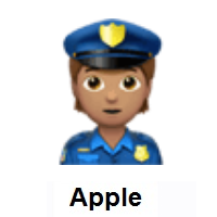 Police Officer: Medium Skin Tone on Apple iOS