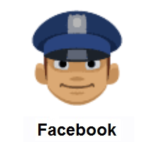 Police Officer: Medium Skin Tone on Facebook