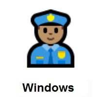 Police Officer: Medium Skin Tone on Microsoft Windows