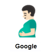 Pregnant Man: Light Skin Tone on Google Android