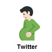 Pregnant Man: Light Skin Tone on Twitter Twemoji