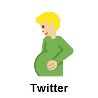 Pregnant Man: Medium-Light Skin Tone on Twitter Twemoji