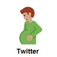 Pregnant Man: Medium Skin Tone on Twitter Twemoji