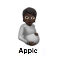 Pregnant Person: Dark Skin Tone on Apple iOS