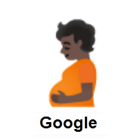 Pregnant Person: Dark Skin Tone on Google Android