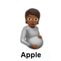 Pregnant Person: Medium-Dark Skin Tone on Apple iOS