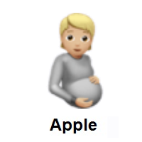 Pregnant Person: Medium-Light Skin Tone on Apple iOS