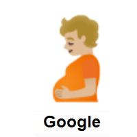 Pregnant Person: Medium-Light Skin Tone on Google Android