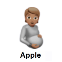 Pregnant Person: Medium Skin Tone on Apple iOS