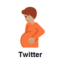 Pregnant Person: Medium Skin Tone on Twitter Twemoji