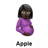 Pregnant Woman: Dark Skin Tone on Apple iOS
