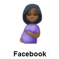 Pregnant Woman: Dark Skin Tone on Facebook