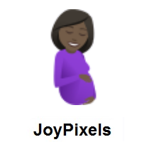 Pregnant Woman: Dark Skin Tone on JoyPixels