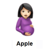 Pregnant Woman: Light Skin Tone on Apple iOS