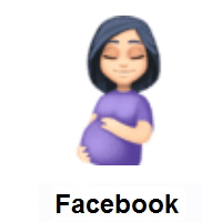 Pregnant Woman: Light Skin Tone on Facebook