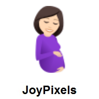 Pregnant Woman: Light Skin Tone on JoyPixels