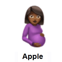 Pregnant Woman: Medium-Dark Skin Tone on Apple iOS